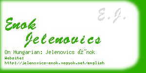enok jelenovics business card